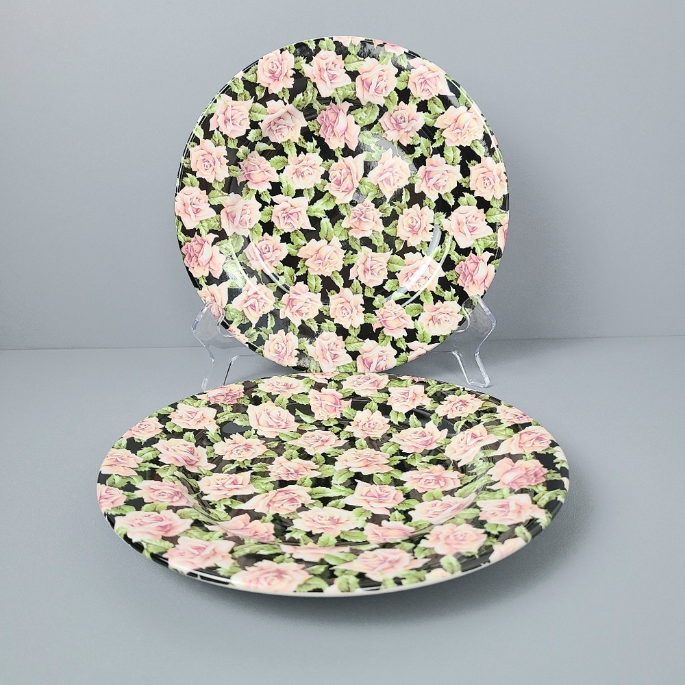 Churchill Super Vitrified Hotel Ware Floral Crownford Giftware Plates-Set of Two
